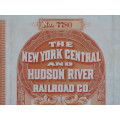1898 New York Central and Hudson River Railroad, $1000 Gold Bond Certificate 7780