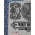 1921 New York Central Railroad Company, $1000 Bond Certificate M14606
