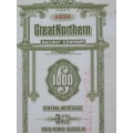 1945 Great Northern Railway Company, $1000 Gold Bond Certificate 23504