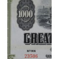 1945 Great Northern Railway Company, $1000 Gold Bond Certificate 23506