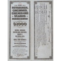 1925 Pittsburgh Cincinati Chicago and St Louis Railroad Company, $1000 Gold Bond Certificate 6182