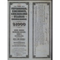 1925 Pittsburgh Cincinati Chicago and St Louis Railroad Company, $1000 Gold Bond Certificate 21098