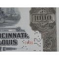 1925 Pittsburgh Cincinati Chicago and St Louis Railroad Company, $1000 Gold Bond Certificate 7731