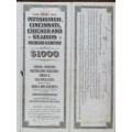 1925 Pittsburgh Cincinati Chicago and St Louis Railroad Company, $1000 Gold Bond Certificate 17223