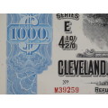 1927 Cleveland Cincinnati Chicago and St Louis Railway Company, $1000 Bond Certificate M39259