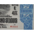 1927 Cleveland Cincinnati Chicago and St Louis Railway Company, $1000 Bond Certificate M14411