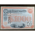 1927 West Shore Railroad Company, $1000 Bond Certificate M48628