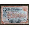 1927 West Shore Railroad Company, $1000 Bond Certificate M48626