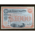 1927 West Shore Railroad Company, $1000 Bond Certificate M48625