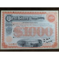 1927 West Shore Railroad Company, $1000 Bond Certificate M48874