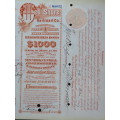 1927 West Shore Railroad Company, $1000 Bond Certificate M48872