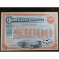 1927 West Shore Railroad Company, $1000 Bond Certificate M48870