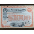 1927 West Shore Railroad Company, $1000 Bond Certificate M48869