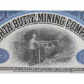 1929 North Butte Mining Company, Stock Certificate, 50 Shares , F9844