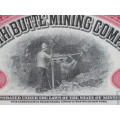 1929 North Butte Mining Company, Stock Certificate, 100 Shares , C9185