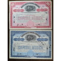 1932 Set of 2 North Butte Mining Company, Stock Certificate, 175 Shares , C18598