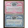 1937 Set of 2 North Butte Mining Company, Stock Certificate, 115 Shares , C27944