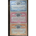 1936 Set of 3 North Butte Mining Company, Stock Certificate, 220 Shares , C24098