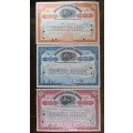 1917 Set of 3 North Butte Mining Company, Stock Certificate, 250 Shares , C21033