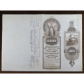 1893 Cleveland Cincinnati Chicago St Louis Railrway Company Bond, $1000 Gold Bond, 22253