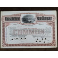 1900 Consolidated Water Company , Stock Certificate, 100 Shares, A125