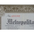 1922 Metropolitan 5 to 50c Store inc, Stock Certificate, Half Shares, 10682