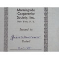 1948 Morningside Cooperative Society Inc, Stock Certificate, 1 Shares, 1006