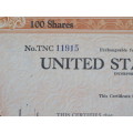 1943 United States Lines Company, Stock Certificate, 100 Shares, 11915