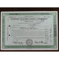 1943 United States Lines Company, Stock Certificate, 30 Shares, 1702