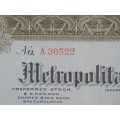 1922 Metropolitan 5 to 50c Stores, Stock Certificate, Half Shares, 30522