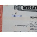 1948 St Louis San Francisco Railway Company, $1000 Bond Certificate RM1013
