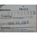 1948 St Louis San Francisco Railway Company, $1000 Bond Certificate RM1015