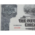 1920 Pittsburgh Cincinnati Chicago and St Louis Railroad Company, $1000 Gold Bond Certificate 10160