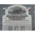 1920 Pittsburgh Cincinnati Chicago and St Louis Railroad Company, $1000 Gold Bond Certificate 10162