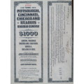 1920 Pittsburgh Cincinnati Chicago and St Louis Railroad Company, $1000 Gold Bond Certificate 10980