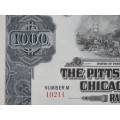 1920 Pittsburgh Cincinnati Chicago and St Louis Railroad Company, $1000 Gold Bond Certificate 10211