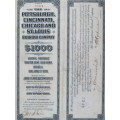 1920 Pittsburgh Cincinnati Chicago and St Louis Railroad Company, $1000 Gold Bond Certificate 10424