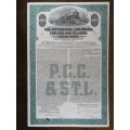 1944 Pittsburgh Cincinnati Chicago and St Louis Railroad Company, $1000 Bond Certificate 3703