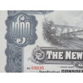 1913 The New York Central Railroad Company, $1000 Gold Bond Certificate 69036