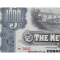 1913 The New York Central Railroad Company, $1000 Gold Bond Certificate 3605