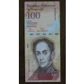 Venezuela 100 Bolivares 2014 EF p93h