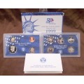 USA , 1999 Complete Proof Coin Set, Including Statehood Quarters, 9 coin Set