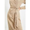 Belted double breasted collar dress - camel EU38/UK10