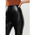 Faux leather pin tuck leggings - Misguided UK10 ***new**