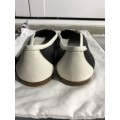 Prada bi-colour leather loafers