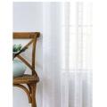 Voile curtains to fit rod or hook - plain check white 5mx2.4m ***Buy 1 Get 1 Free***