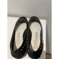 Galliano ballet flats UK5 ***NEW*** Black with gold studs