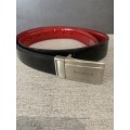 Pringle leather belt*patent leather*small*Black&Red*Reversible