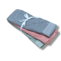 Guest towels (3 Pieces) 30x50cm - Charcoal/Terracotta/Sage