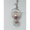 Pearl necklace by Misaki - cultured pearl, sterling silver 925